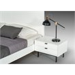 Limari Home Valencia Contemporary Wood Bedroom Nightstand in White Matte/Black