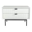 Limari Home Valencia Contemporary Wood Bedroom Nightstand in White Matte/Black