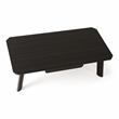 Limari Home Chadwick Wood/Stainless Steel Coffee Table in Ebony Black/Rosegold