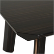 Limari Home Chadwick Wood/Stainless Steel Coffee Table in Ebony Black/Rosegold