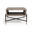 Limari Home Walker Modern Concrete and Metal Coffee Table in Gray/Black