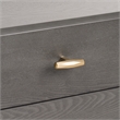 Limari Home Bryan Modern Veneer Wood and Metal Bedroom Nightstand in Gray/Gold