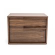 Limari Home Amberlie Modern Veneer Wood Nightstand with 2 Drawers in Walnut