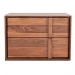 Limari Home Berlin Modern Veneer and Solid Wood Bedroom Nightstand in Walnut