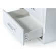 Limari Home Adan Modern MDF Wood and Steel Metal Bedroom Nightstand in White