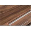 Limari Home Heloise Contemporary Wood and Stainless Steel Nightstand in Walnut
