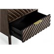 Limari Home Daisy Mid-Century Acacia Solid Wood Nightstand in Dark Brown/Brass