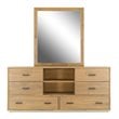 Limari Home Fantasia  Wood Bedroom Dresser in Light Walnut/Matte Black