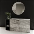 Limari Home Maranello Modern Veneer Wood and Faux Marble Dresser in Gray Wash