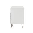 Limari Home Bryan Modern MDF Wood and Metal Bedroom Dresser in White/Gold
