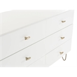 Limari Home Bryan Modern MDF Wood and Metal Bedroom Dresser in White/Gold