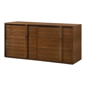 limari home berlin modern veneer and solid wood bedroom dresser in walnut