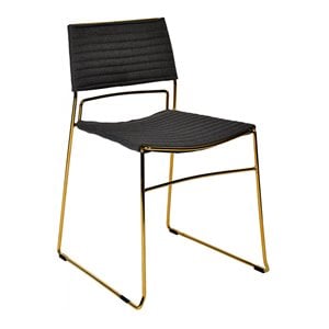 Limari Home Swain 18.5&quot Modern Fabric Dining Chairs in Gray/Gold (Set of 2)