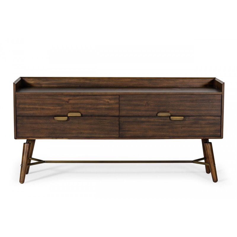 Limari Home Sutton  Elisa Acacia Veneer Wood and Metal Dresser in Brown