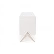 Limari Home Candid Modern MDF Wood and Stainless Steel Bedroom Dresser in White