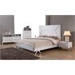 Limari Home Candid Modern MDF Wood and Stainless Steel Bedroom Dresser in White
