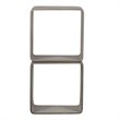 Limari Home Pickens Two Stacked Cube Modern Concrete Stone Shelf in Gray