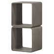 Limari Home Pickens Two Stacked Cube Modern Concrete Stone Shelf in Gray
