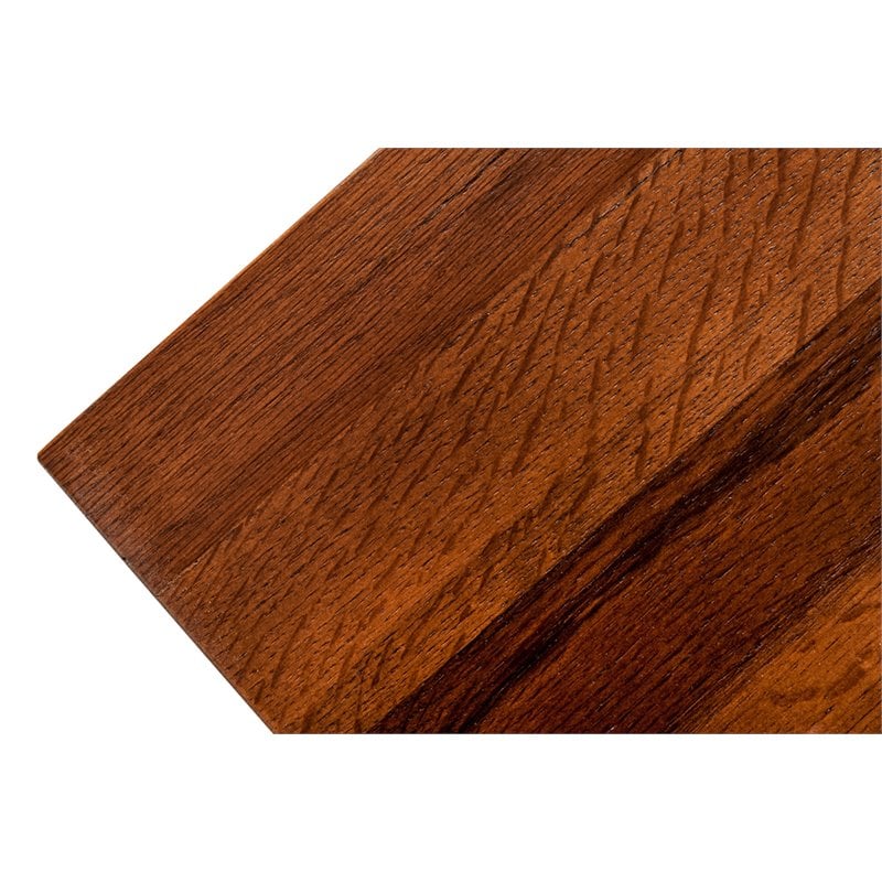 Limari Home Turner C-Shaped Wood & Metal Side Table in Brown/Black