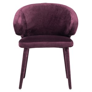 Limari Home Salem 19&quot Modern Fabric and Metal Upholstered Dining Chair in Purple