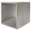 Limari Home Diaz Cube Modern Modular Concrete Stone End Table in Gray Finish