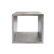 Limari Home Diaz Cube Modern Modular Concrete Stone End Table in Gray Finish