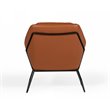 Limari Home Jennifer Powder-Coated Eco-Leather & Metal Accent Chair in Brown