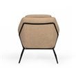 Limari Home Jennifer Eco-Leather & Powder-Coated Metal Accent Chair in Brown