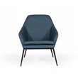 Limari Home Esteban Stitch Detail Eco-Leather & Metal Accent Chair in Blue