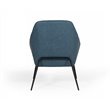 Limari Home Esteban Stitch Detail Eco-Leather & Metal Accent Chair in Blue