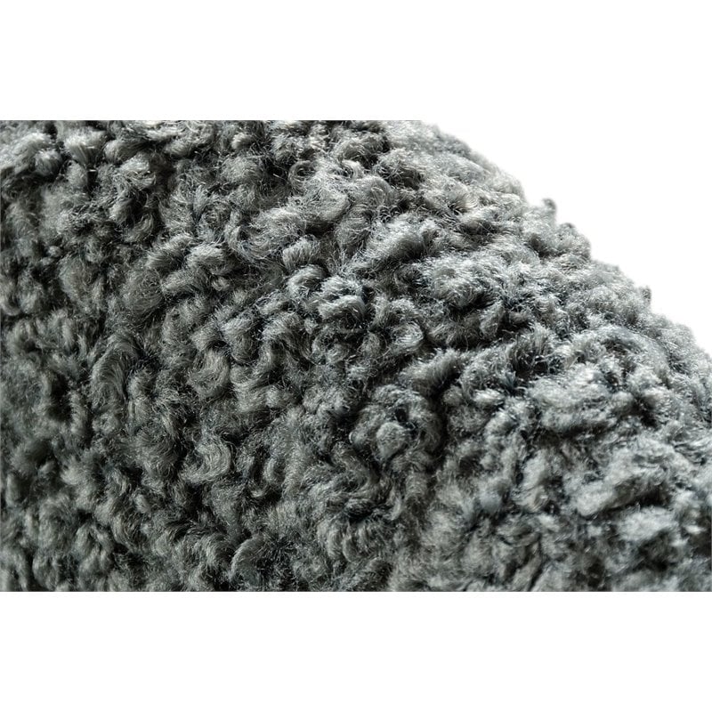 Limari Home Ikard Modern Fabric & Solid Wood Rocking Chair in Gray/Walnut