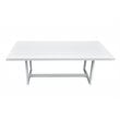 Limari Home Wake Modern Aluminum and Metal Outdoor Dining Table in White