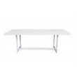 Limari Home Wake Modern Aluminum and Metal Outdoor Dining Table in White