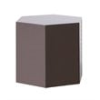 Limari Home Newmont Hexagonal Modern MDF Wood End Table in Light Gray Finish
