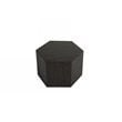 Limari Home Newmont Hexagonal Modern MDF Wood End Table in Dark Gray Finish