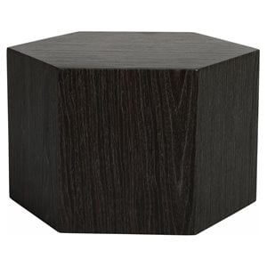 Limari Home Newmont Hexagonal Modern MDF Wood End Table in Dark Gray Finish
