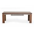 Limari Home Maxi Rectangular Wood & Stainless Steel Dining Table in Walnut