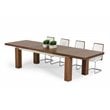Limari Home Maxi Rectangular Wood & Stainless Steel Dining Table in Walnut