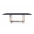 Limari Home Pike Rectangular Modern Wood & Stainless Steel Dining Table in Black