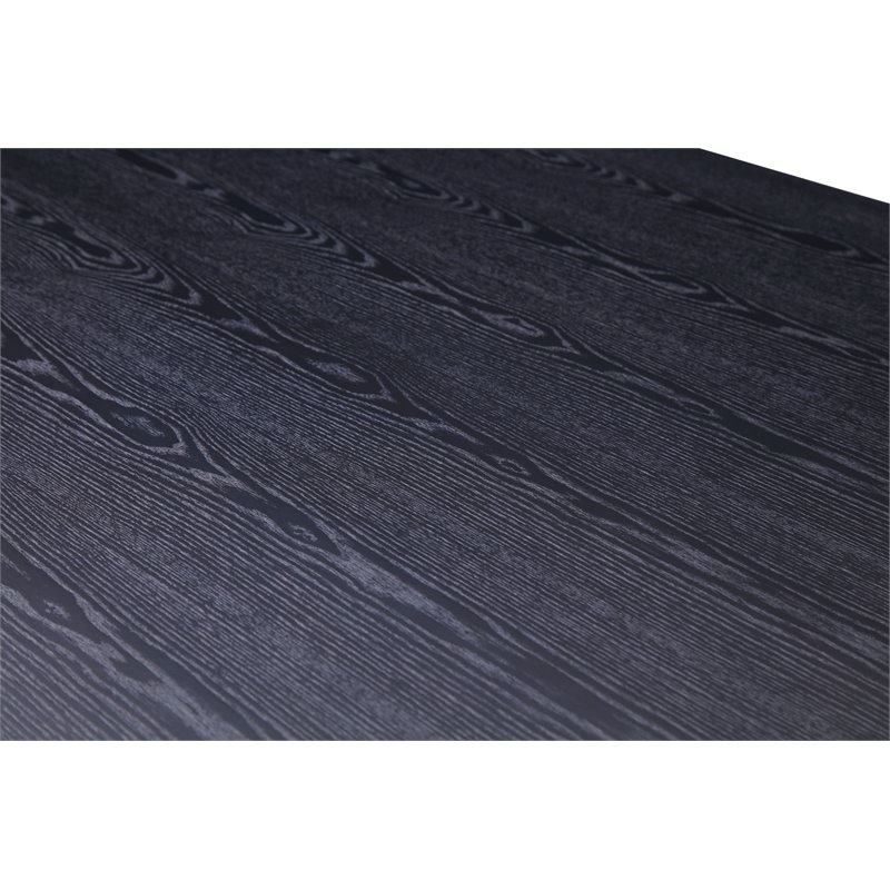 Limari Home Pike Rectangular Modern Wood & Stainless Steel Dining Table in Black