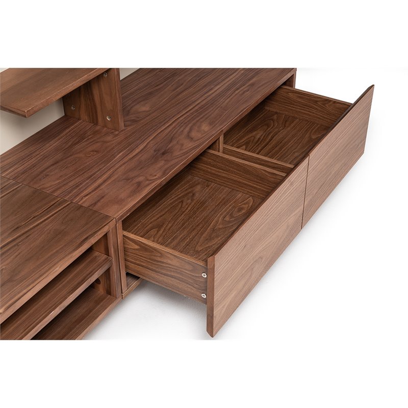 Limari Home Pompeii Contemporary Wood TV Stand for TVs up to 142