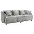 Limari Home Clem Modern Wood & Fabric Upholstered Sofa in Light Gray Finish