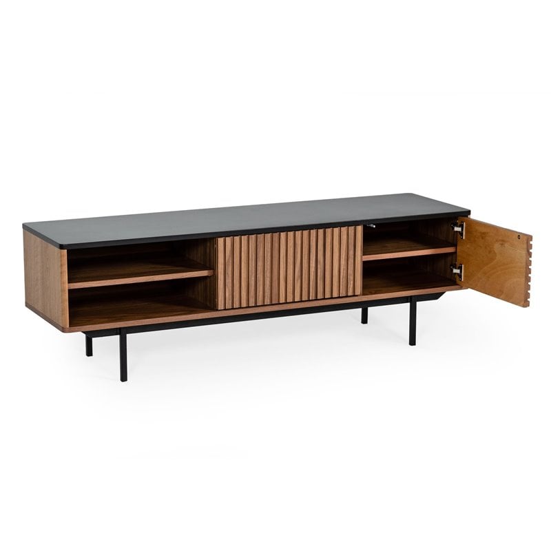 Limari Home Maggie Modern Wood Veneer TV Stand for TVs up to 63