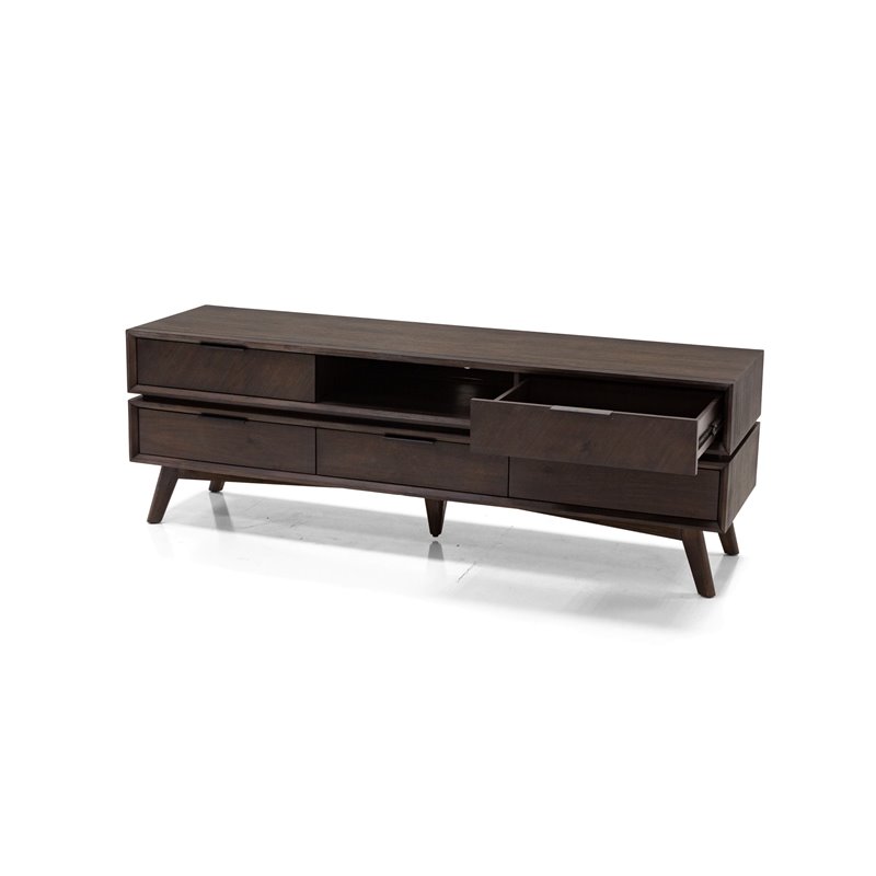 Limari Home Roger 5-Drawer Solid Wood TV Stand for TVs up to 65