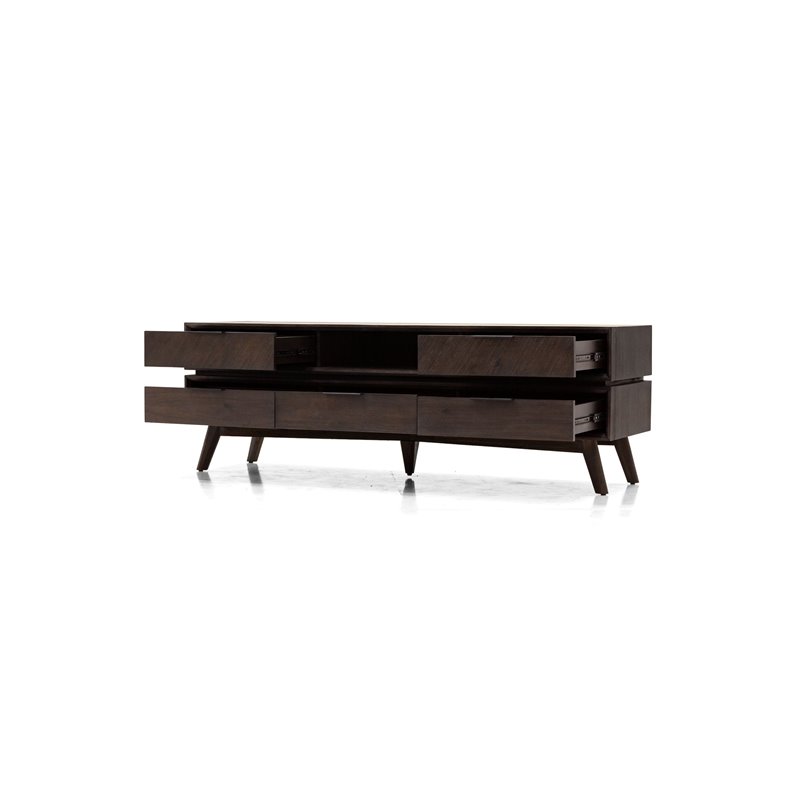 Limari Home Roger 5-Drawer Solid Wood TV Stand for TVs up to 65