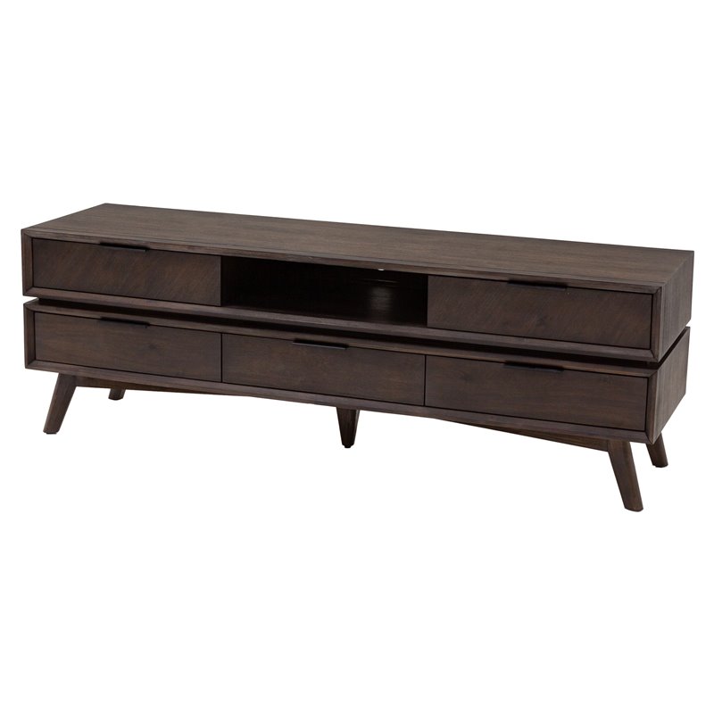Limari Home Roger 5-Drawer Solid Wood TV Stand for TVs up to 65