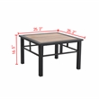 Patio Festival Metal Outdoor Side Table in Brown/Black Finish
