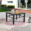 Patio Festival Metal Outdoor Side Table in Brown/Black Finish
