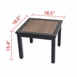 Patio Festival Outdoor Metal Side Table in Brown/Black Finish