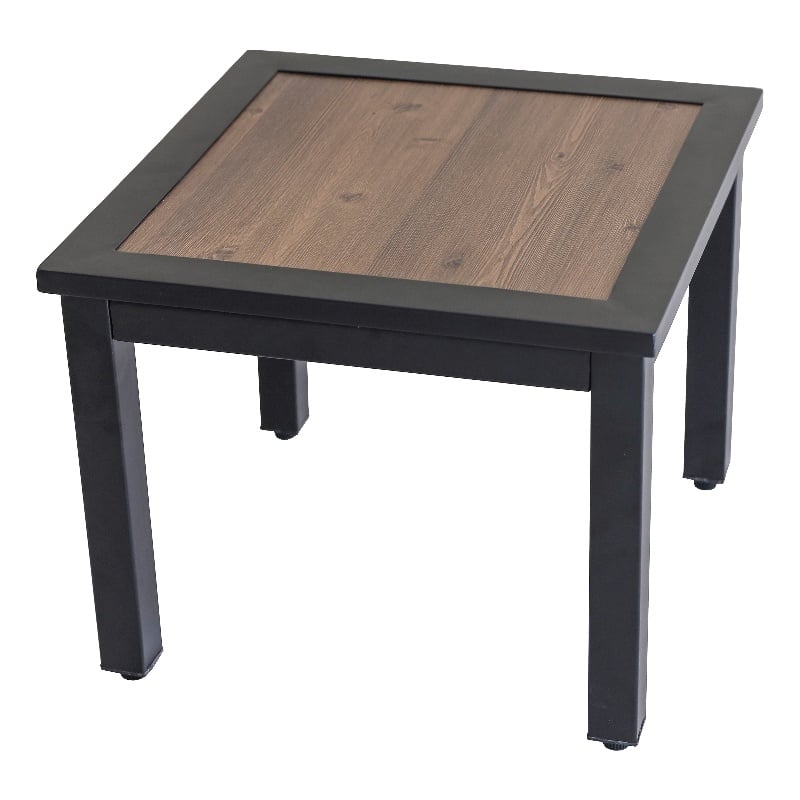 Patio Festival Outdoor Metal Side Table in Brown/Black Finish
